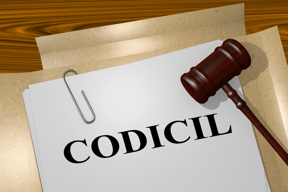 Codiciltitle on legal document